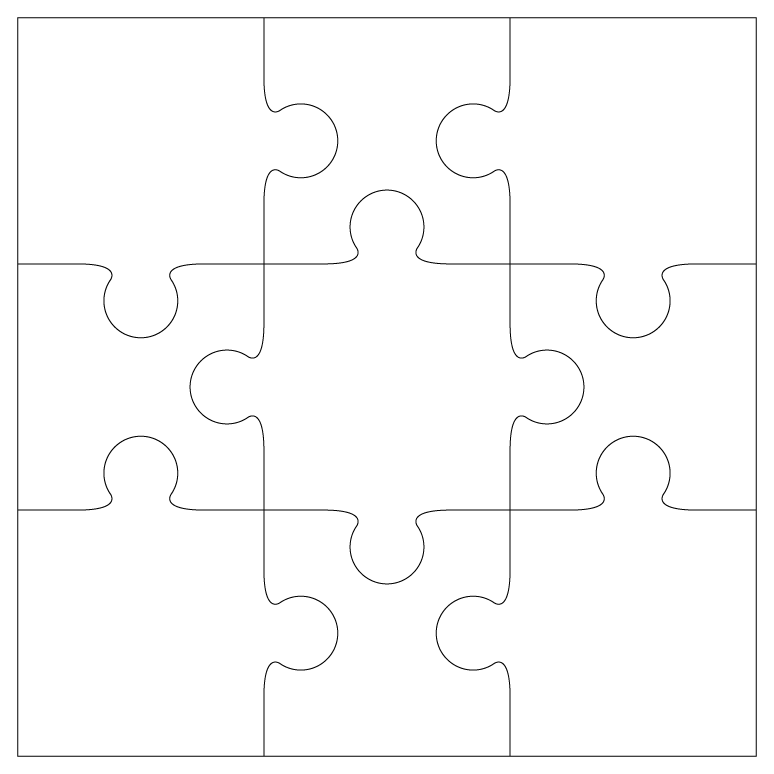puzzle template 9 pieces