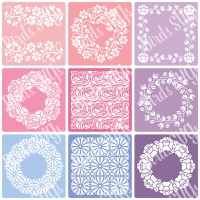 Flowers and Frames Stencils